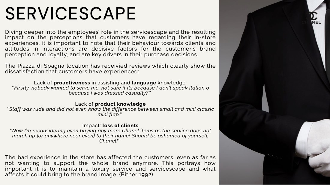 Chanel at the Piazza di Spagna, a servicescape problem, page 8