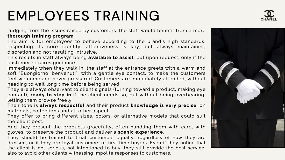 Chanel at the Piazza di Spagna, a servicescape problem, page 21